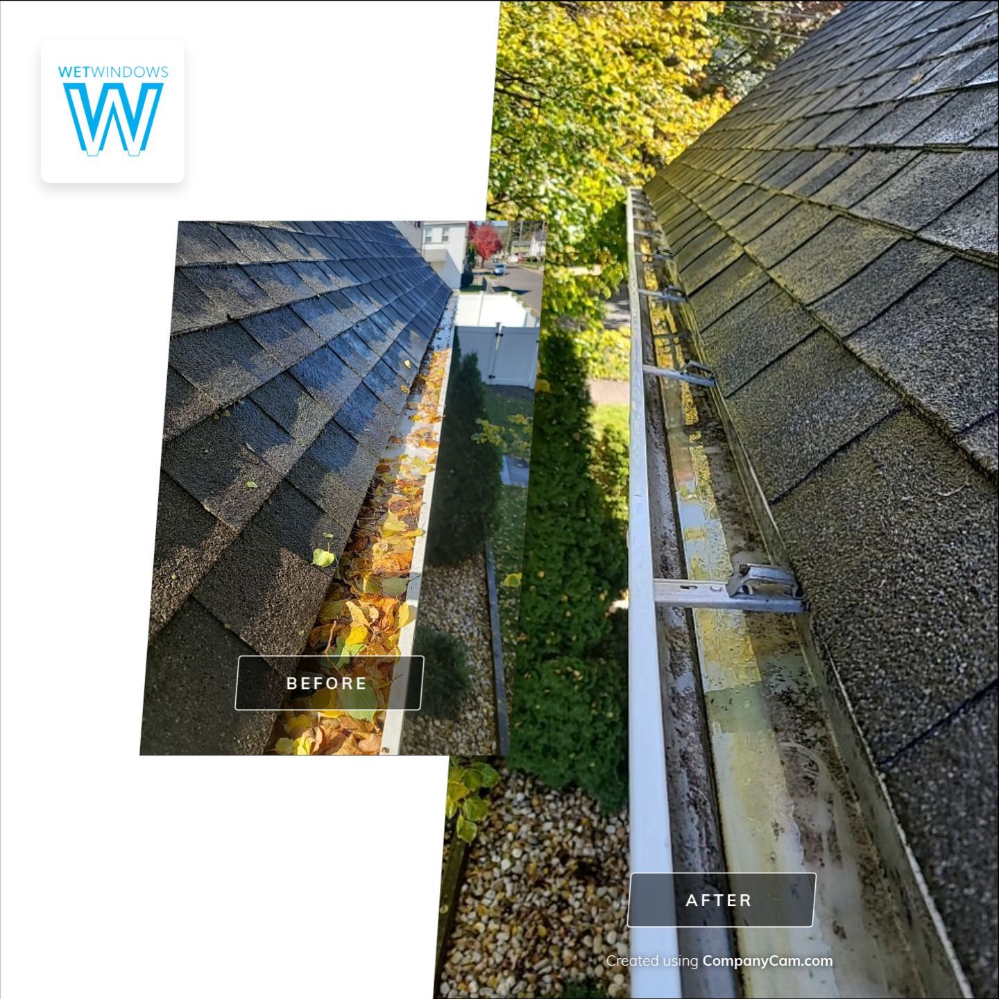 house wash and gutter clean
